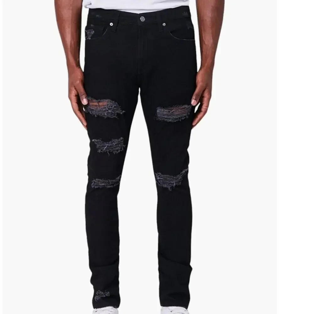 Forever 21 Mens Slim Distressed Jeans Black Size 32